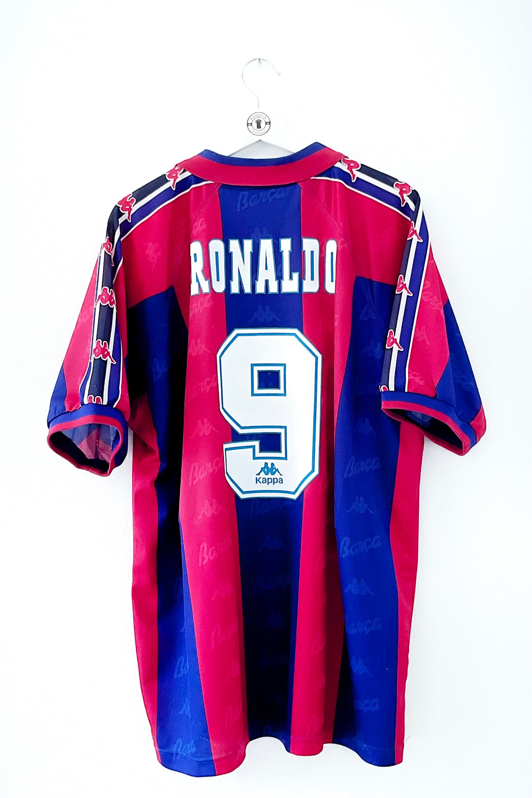 Barcelona 1995/1997 Hjemmebanetrøje Ronaldo 9 XL 8/10