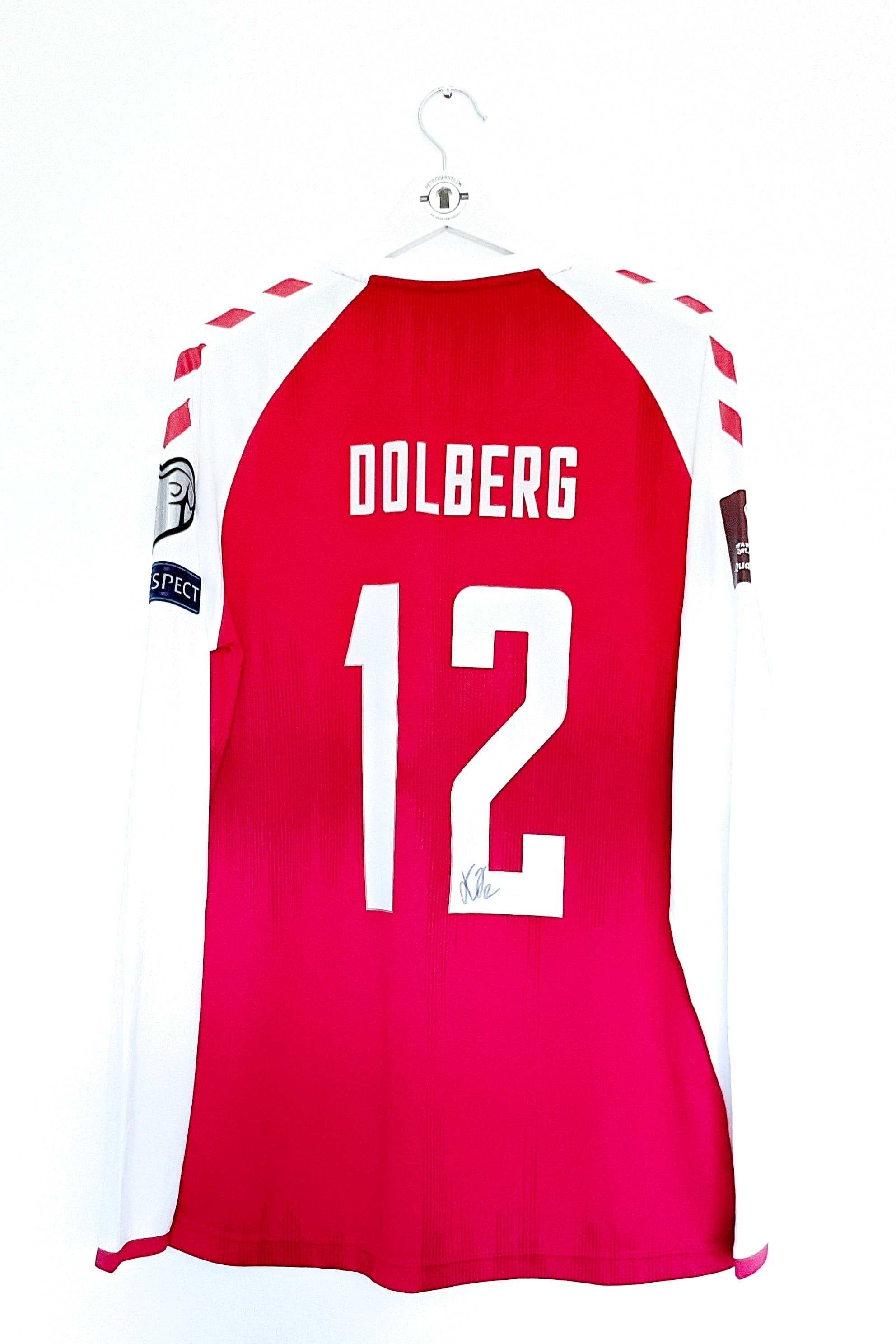 Danmark 2020 Hjemmebane Dolberg 12 Autograf Match Details